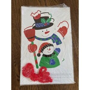 Vintage Current Inc Snowman Family Die Cut Christmas Card Holder USA New In Pkg